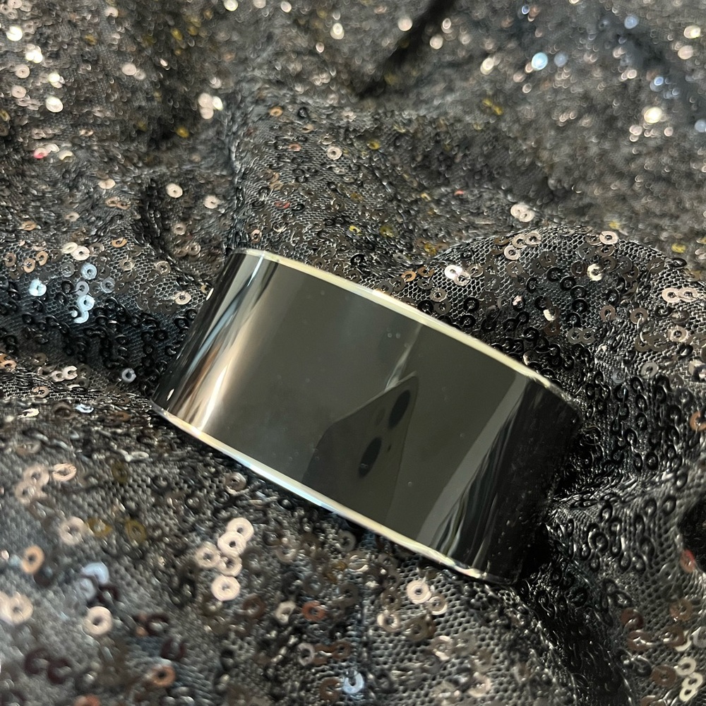 Black and Silver Cuff Bracelet